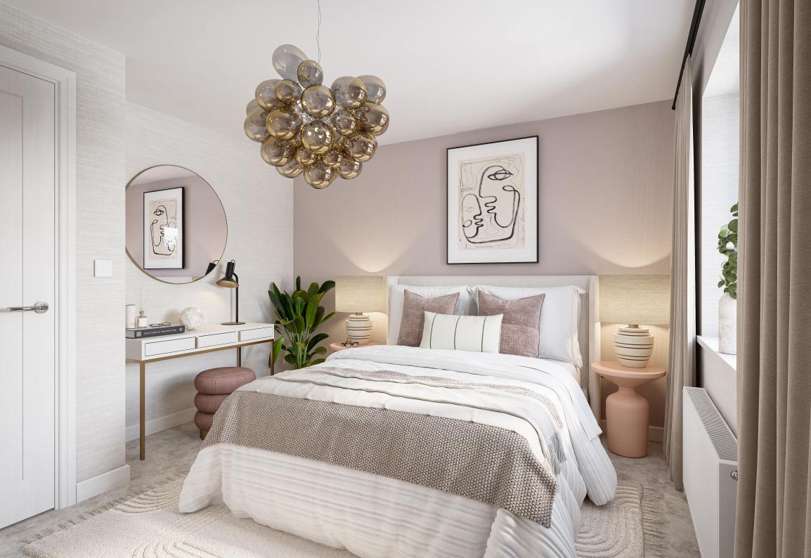 Master Bedroom Internal CGI for The Spires Show Home