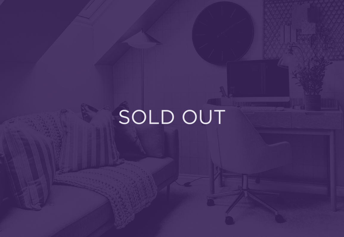 an image of a study, with purple overlay and text that says sold out