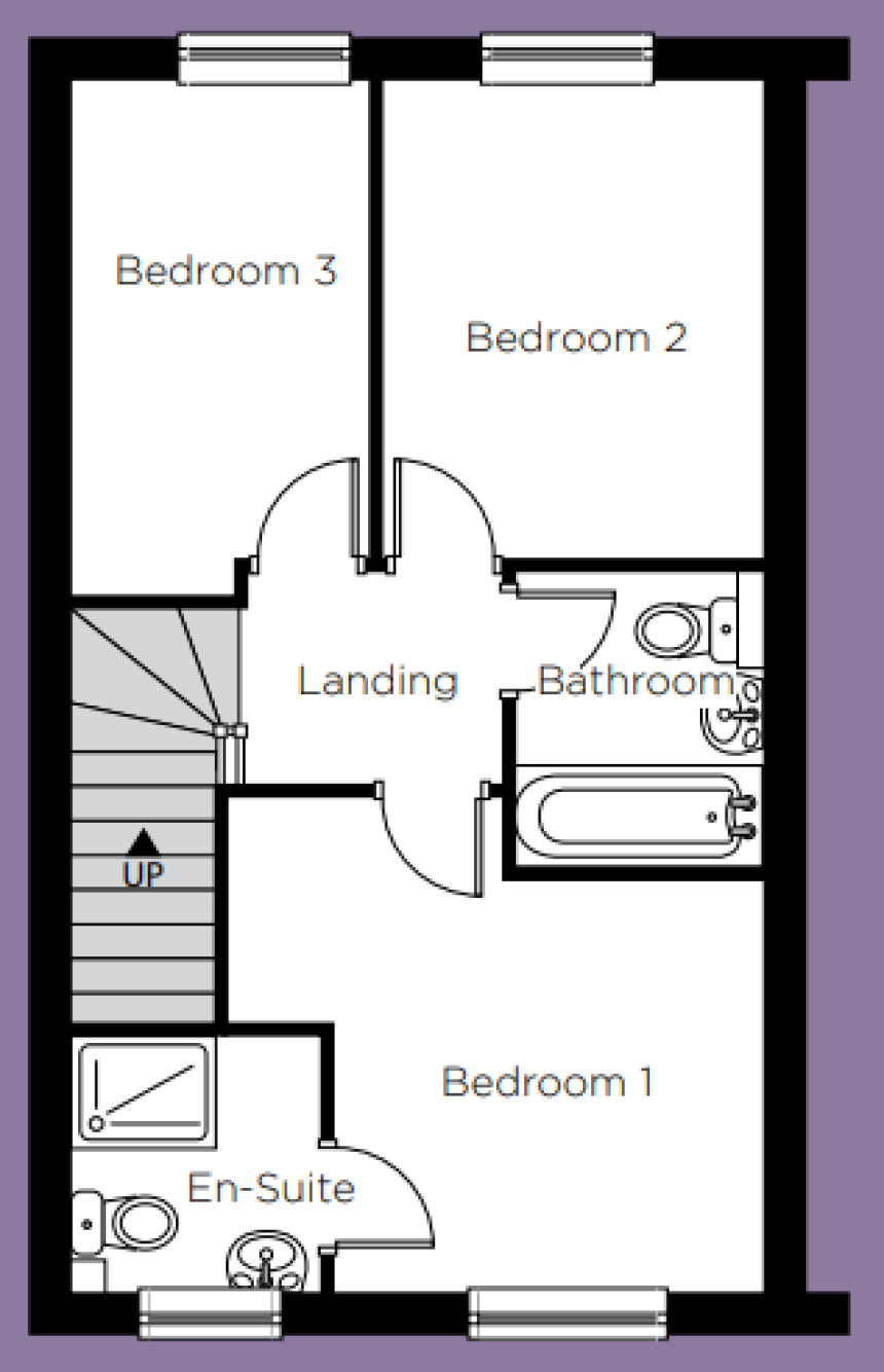 3 bed semi first floor