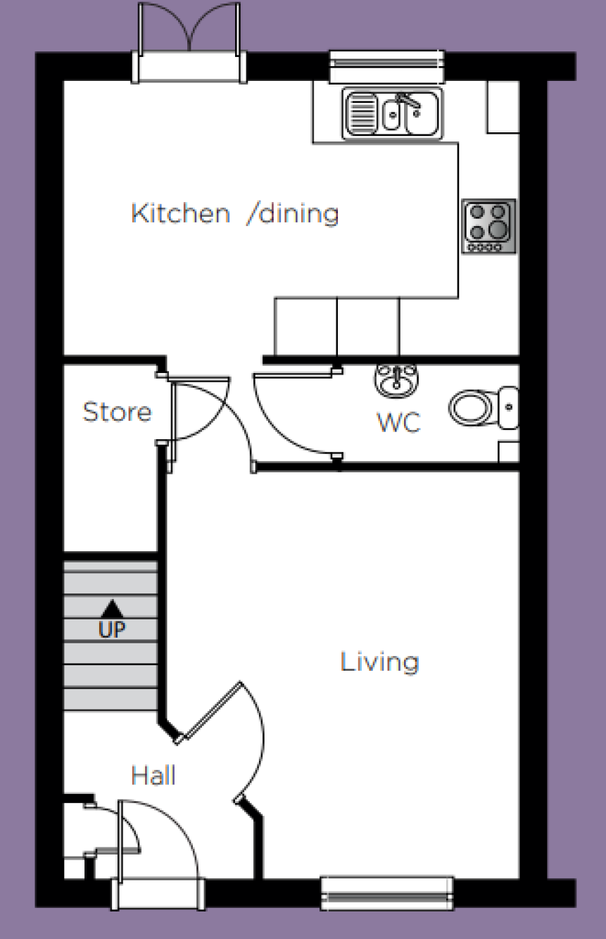 3 bed semi ground floor