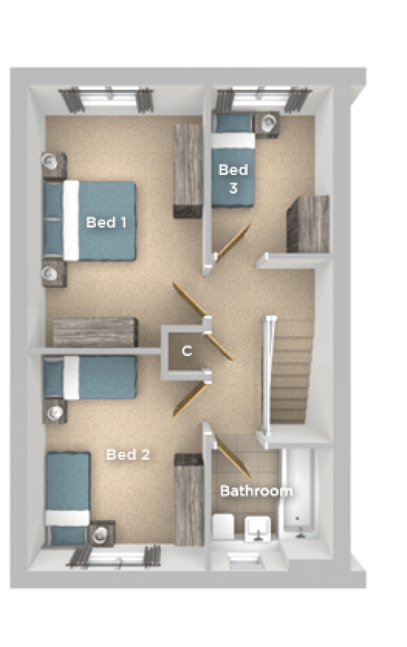 First Floor Plan at The Draycott