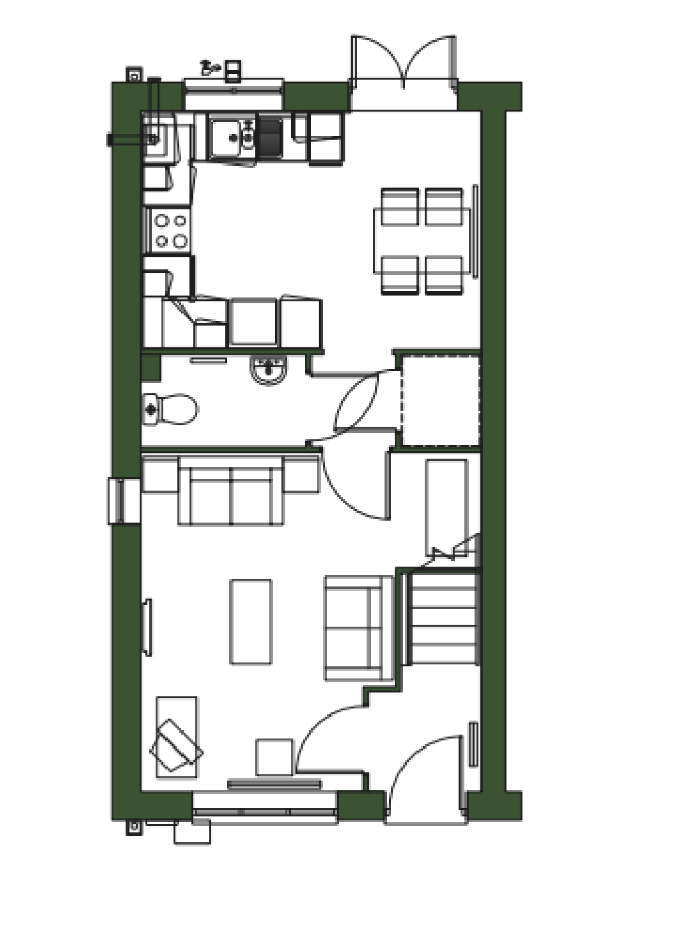 The Whitley Ground Floor Plan.