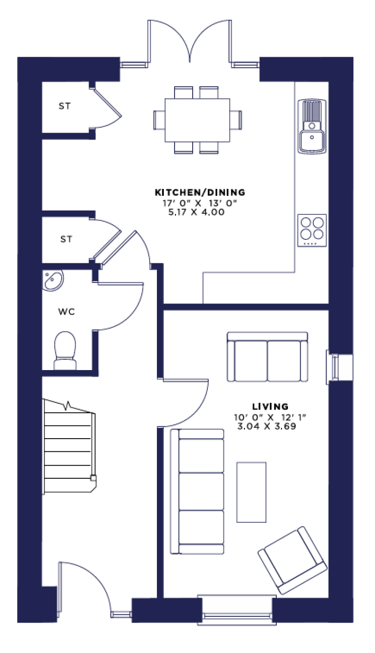 The Hawthorne V3 Floor Plan GF