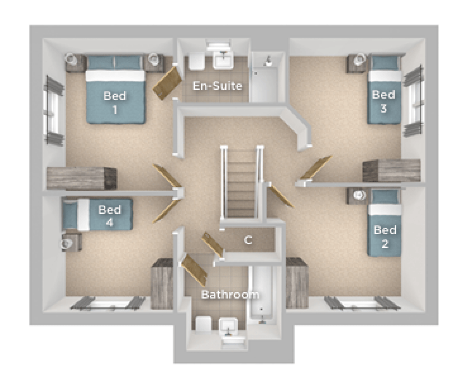 The Burnham First Floor Plan.