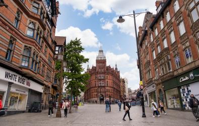 City centre of Nottingham