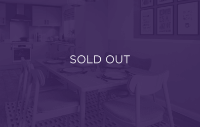 an image of a dining room, with a purple overlay and text that says sold out