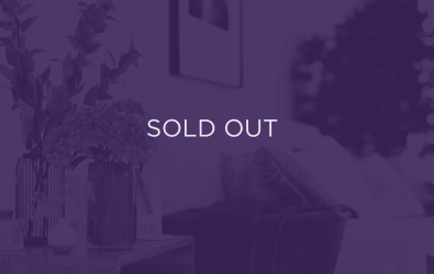 an image of a living room, with a purple overlay and text that says sold out