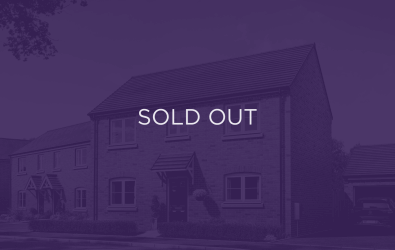 An image of a property in Holt Gardens, with a purple overlay and text that says sold out