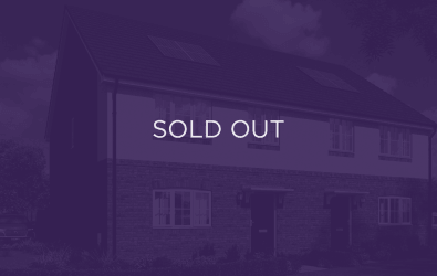 an image of a home in Brookmill Meadows, purple overlay with text that says sold out