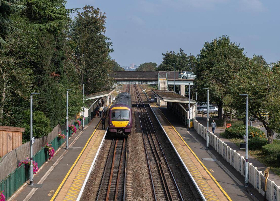 Nearby train track to The Maltings, Beeston