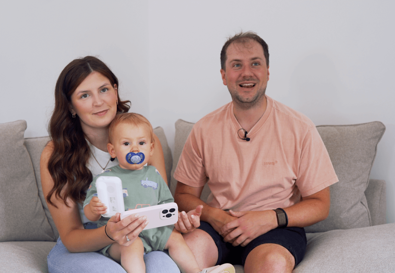 Image of Ross and Chloe with their young son, who bought a home with Platform Home Ownership
